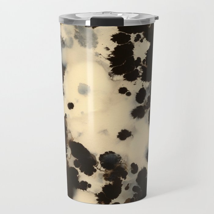 Black and White Tortoiseshell Pattern Travel Mug Gallery Image 1
