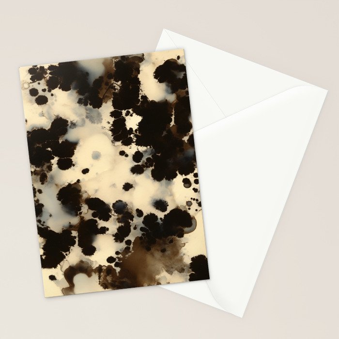 Black and White Tortoiseshell Pattern Stationery Card Gallery Image 2