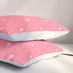 Wild Dotted Florals - Bold Coral Abstract Pattern Pillow Sham Gallery Image 3