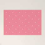 Wild Dotted Florals - Bold Coral Abstract Pattern Welcome Mat Gallery Image 1