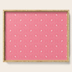 Wild Dotted Florals - Bold Coral Abstract Pattern Serving Tray Gallery Image 1