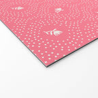 Wild Dotted Florals - Bold Coral Abstract Pattern Welcome Mat Gallery Image 2