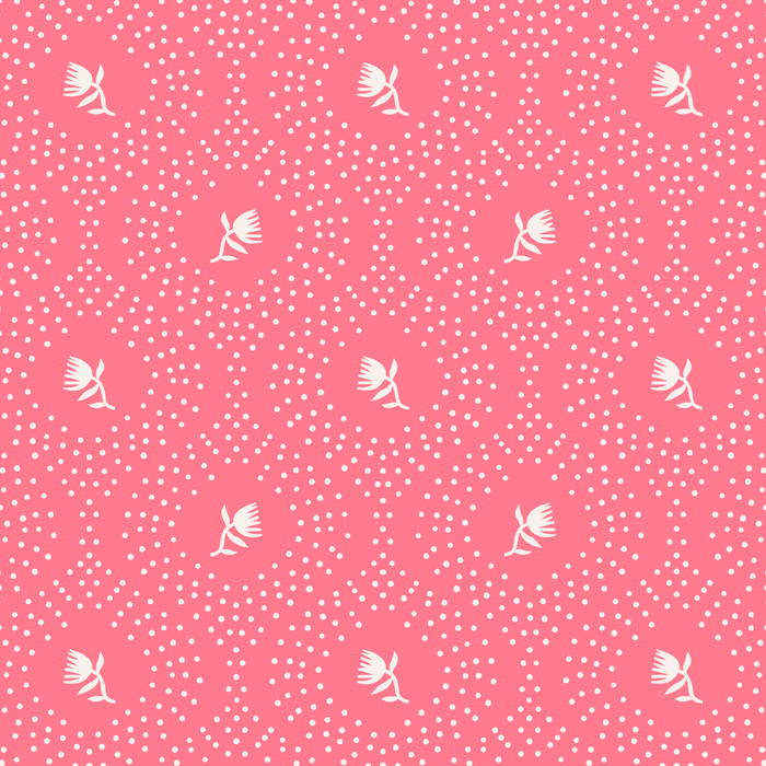 Wild Dotted Florals - Bold Coral Abstract Pattern Coffee Mug Gallery Image 2