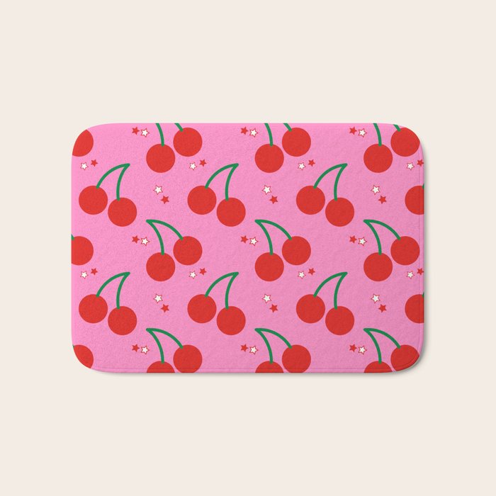 Cherry Bomb Pattern Bath Mat Gallery Image 1