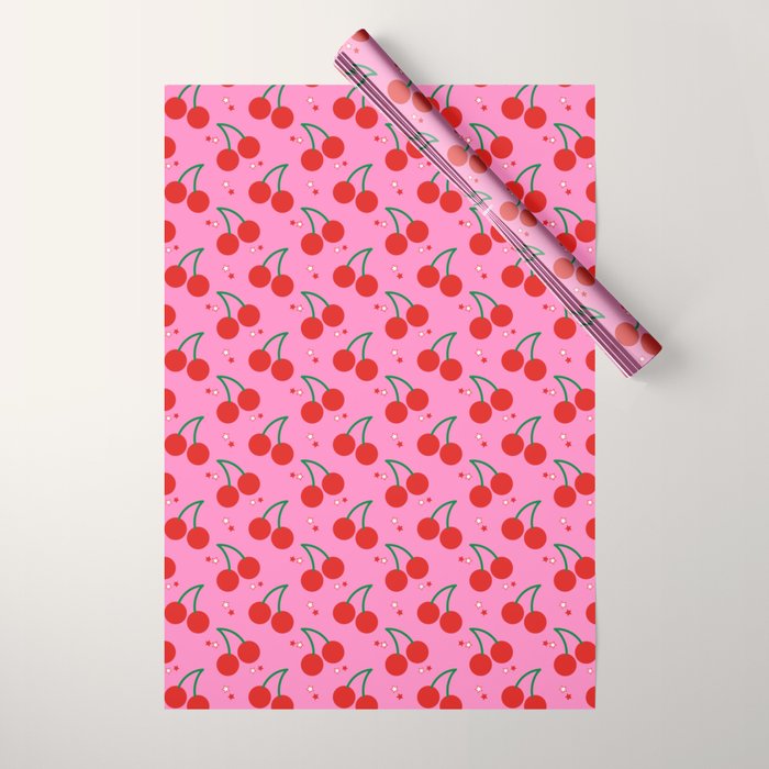 Cherry Bomb Pattern Wrapping Paper Gallery Image 1