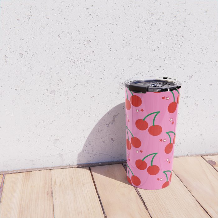 Cherry Bomb Pattern Travel Mug Gallery Image 4