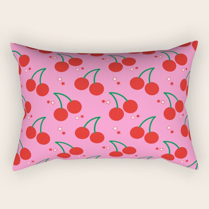 Cherry Bomb Pattern Rectangular Pillow Gallery Image 1