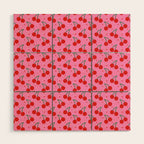 Cherry Bomb Pattern Wood Wall Art Gallery Image 1