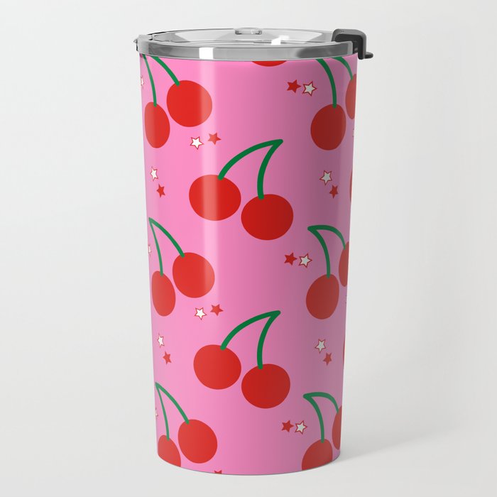 Cherry Bomb Pattern Travel Mug Gallery Image 2