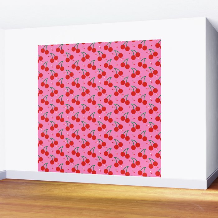 Cherry Bomb Pattern Wall Mural Gallery Image 2