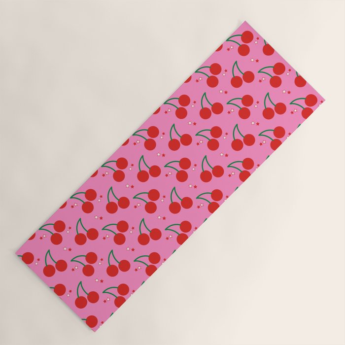 Cherry Bomb Pattern Yoga Mat Gallery Image 1