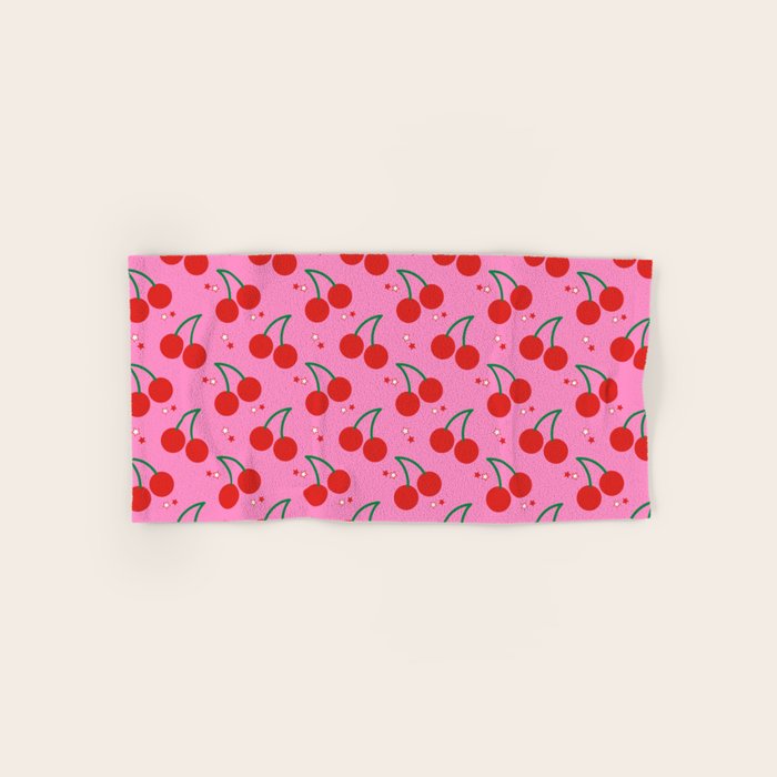 Cherry Bomb Pattern Bath Towel Gallery Image 1