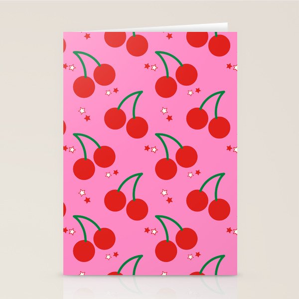 Cherry Bomb Pattern Stationery Card Gallery Image 1