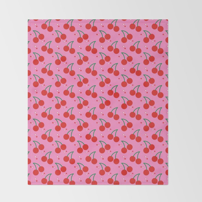 Cherry Bomb Pattern Throw Blanket Gallery Image 2