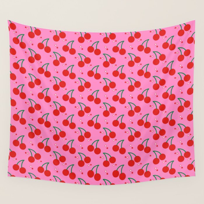 Cherry Bomb Pattern Wall Tapestry Gallery Image 4