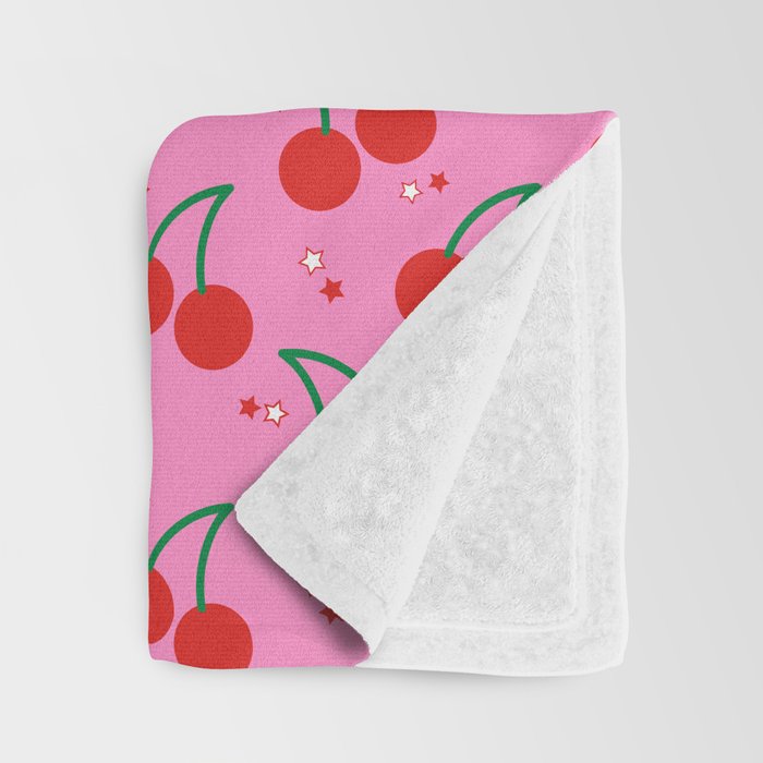 Cherry Pattern Throw Blanket