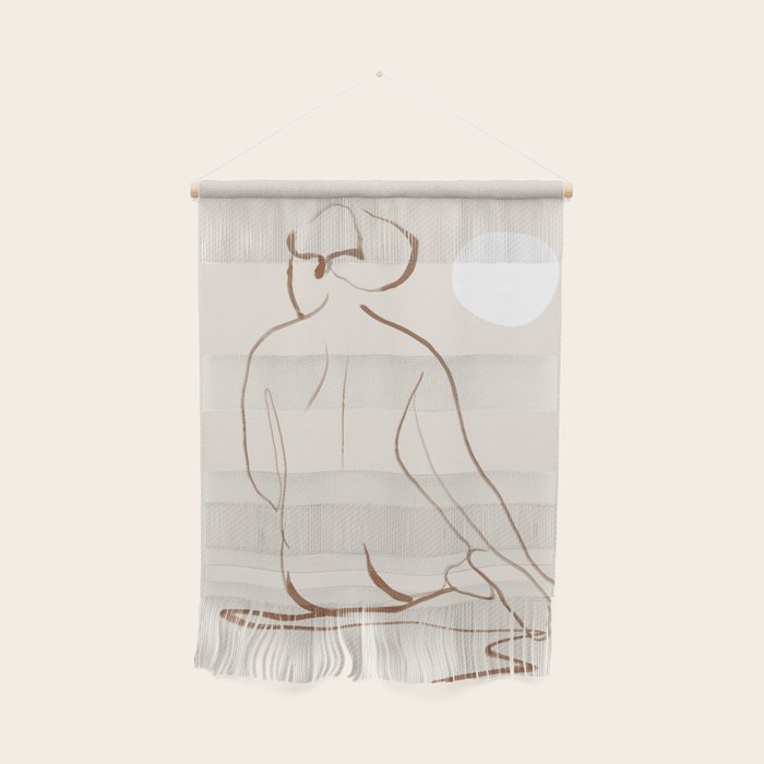 Minimal Line Art Nude 2 Wall Hanging Gallery Image 1