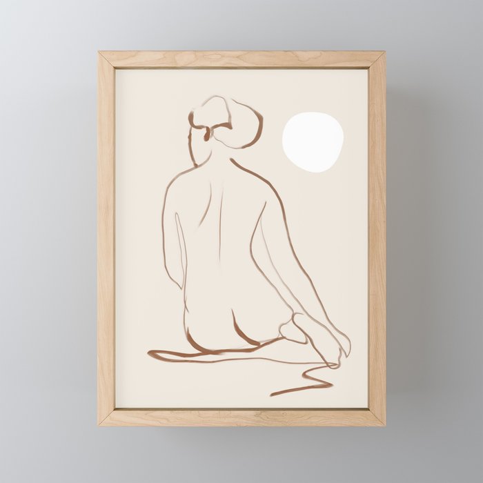 Minimal Line Art Nude 2 Mini Art Print Gallery Image 1