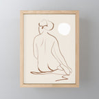 Minimal Line Art Nude 2 Mini Art Print Gallery Image 1