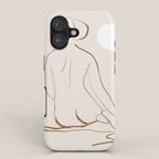 Minimal Line Art Nude 2 iPhone Case Gallery Image 1