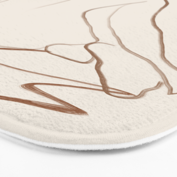Minimal Line Art Nude 2 Bath Mat Gallery Image 3