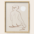 Minimal Line Art Nude 2 Serving Tray Gallery Image 1