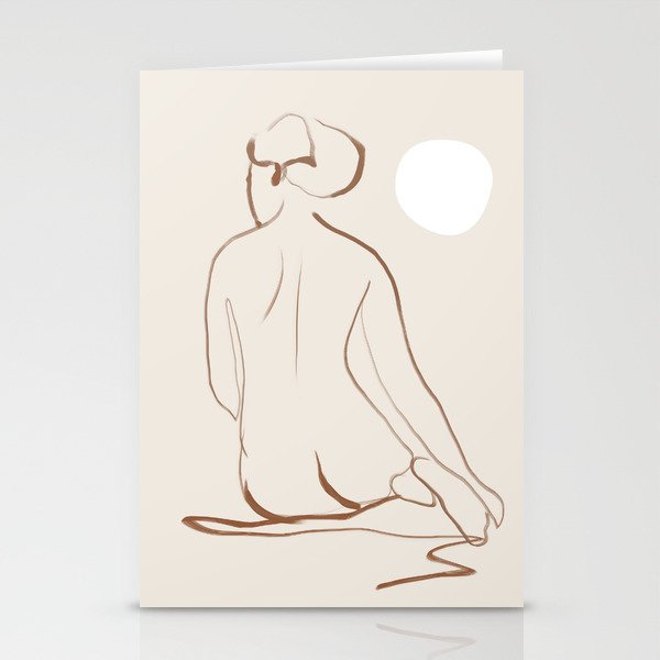 Minimal Line Art Nude 2 Stationery Card Gallery Image 2