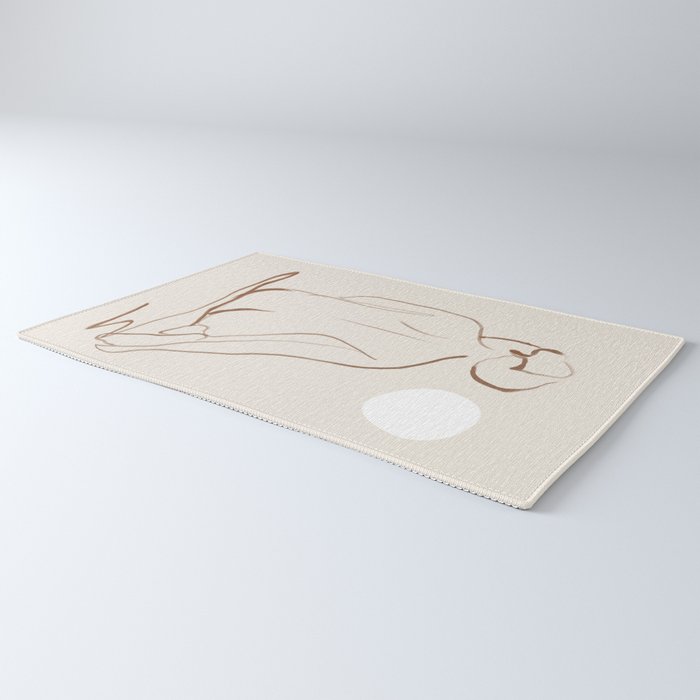 Minimal Line Art Nude 2 Rug Gallery Image 3