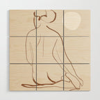 Minimal Line Art Nude 2 Wood Wall Art Gallery Image 1