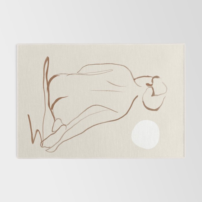 Minimal Line Art Nude 2 Rug Gallery Image 2