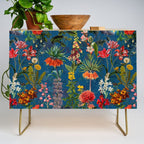 Vintage & Shabby Chic - Blue Midnight Spring Botancial Flower Garden Credenza Gallery Image 1