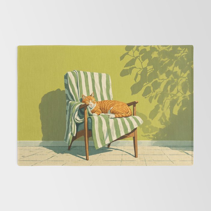 Sleeping Ginger Cat Sunshine Rug Gallery Image 2