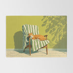 Sleeping Ginger Cat Sunshine Rug Gallery Image 2