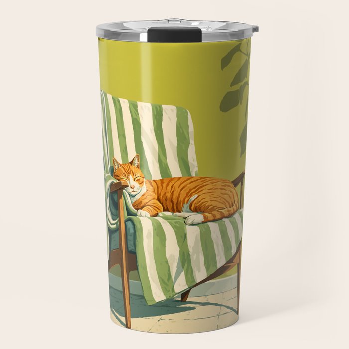 Sleeping Ginger Cat Sunshine Travel Mug Gallery Image 1