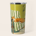 Sleeping Ginger Cat Sunshine Travel Mug Gallery Image 1