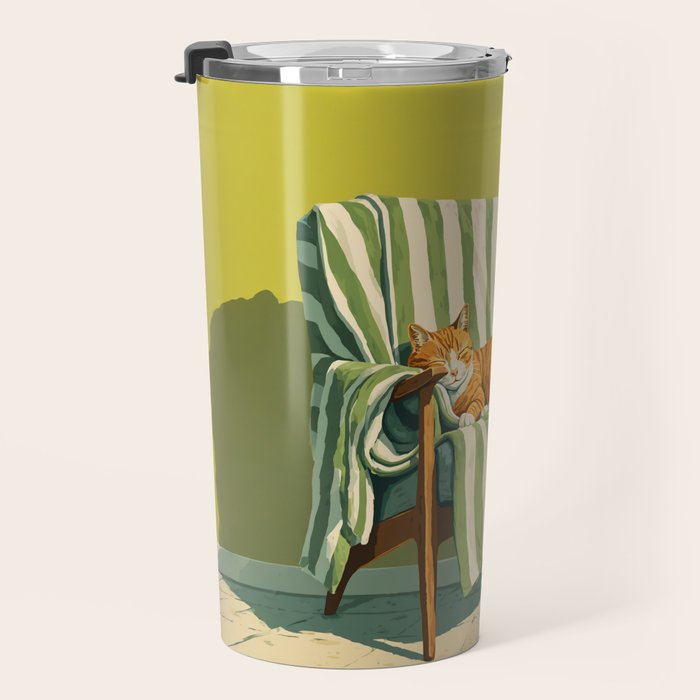 Sleeping Ginger Cat Sunshine Travel Mug Gallery Image 3