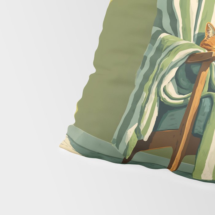 Sleeping Ginger Cat Sunshine Pillow Sham Gallery Image 4