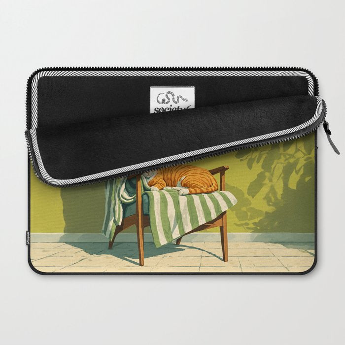 Sleeping Ginger Cat Sunshine Laptop Sleeve Gallery Image 2