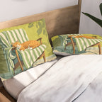Sleeping Ginger Cat Sunshine Pillow Sham Gallery Image 2