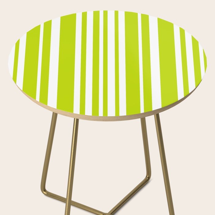 Classic Stripes XXXVIII - Lime Green Side Table Gallery Image 2