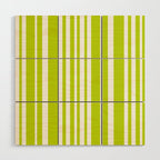Classic Stripes XXXVIII - Lime Green Wood Wall Art Gallery Image 1