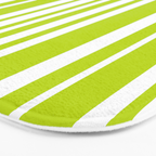 Classic Stripes XXXVIII - Lime Green Bath Mat Gallery Image 3