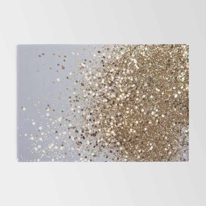 Sparkling Glam Gold Glitter Glam #1 (Faux Glitter) #shiny #decor #art #society6 Rug Gallery Image 2
