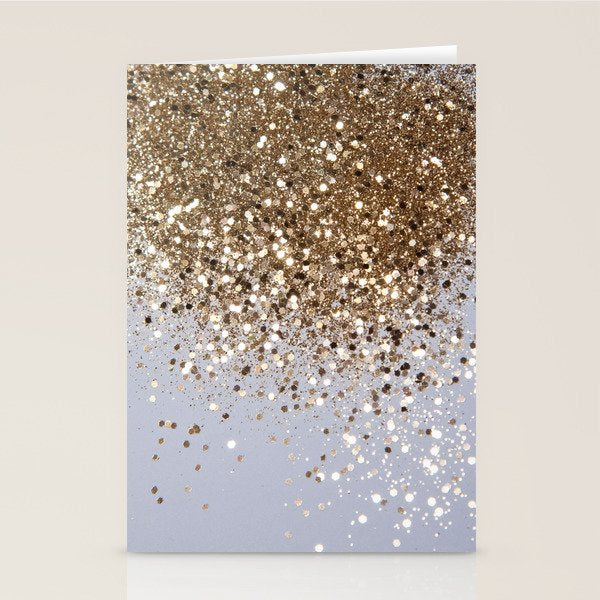 Sparkling Glam Gold Glitter Glam #1 (Faux Glitter) #shiny #decor #art #society6 Stationery Card Gallery Image 2