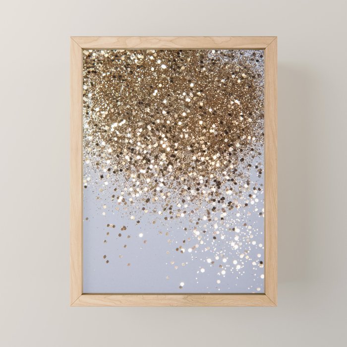 Sparkling Glam Gold Glitter Glam #1 (Faux Glitter) #shiny #decor #art #society6 Mini Art Print Gallery Image 1