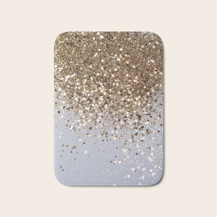 Sparkling Glam Gold Glitter Glam #1 (Faux Glitter) #shiny #decor #art #society6 Bath Mat Gallery Image 1
