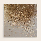 Sparkling Glam Gold Glitter Glam #1 (Faux Glitter) #shiny #decor #art #society6 Wood Wall Art Gallery Image 1