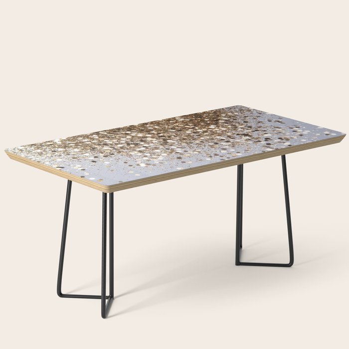 Sparkling Glam Gold Glitter Glam #1 (Faux Glitter) #shiny #decor #art #society6 Coffee Table Gallery Image 1