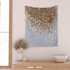 Sparkling Glam Gold Glitter Glam #1 (Faux Glitter) #shiny #decor #art #society6 Wall Tapestry Gallery Image 2