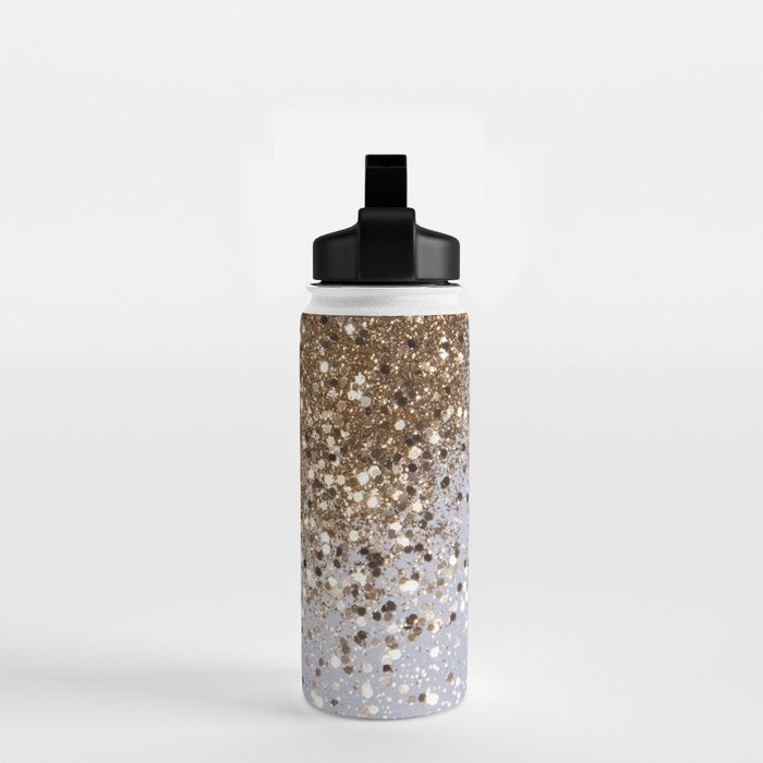 Sparkling Glam Gold Glitter Glam #1 (Faux Glitter) #shiny #decor #art #society6 Water Bottle Gallery Image 2